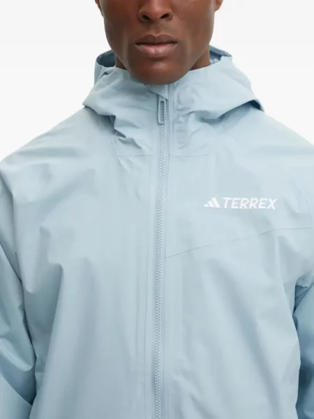 Trening Adidas alergare cu glugă cu broderie gri