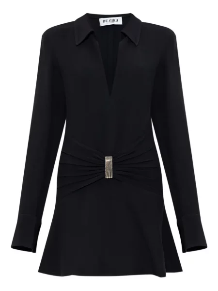 Kołnierzykowy sukienka The Attico garniturowa czarna
