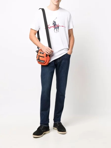 Tiesūs džinsai Emporio Armani mėlyna