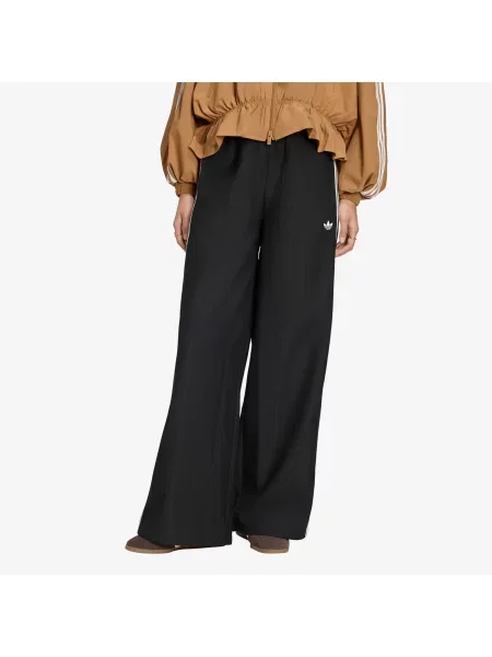 Pantaloni adidas Loose Check Track Pants Black XS negru