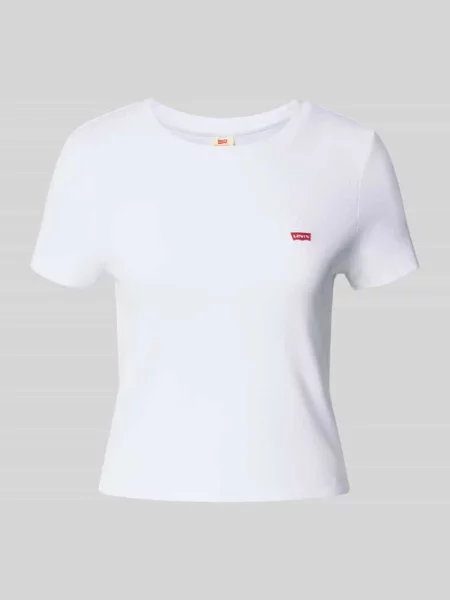 T-shirt o kroju slim fit z naszywką z logo Levi's biała