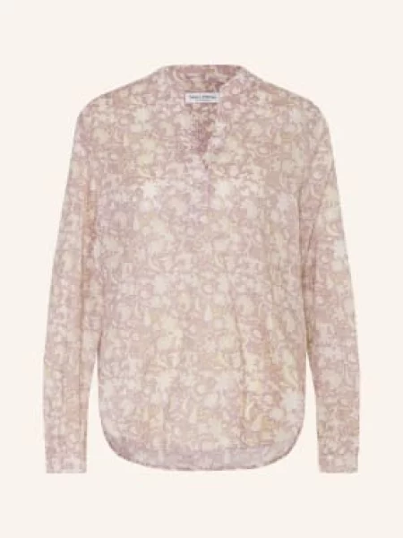 Marc O'polo Koszulka Z Dekoltem W Serek lila beżowa