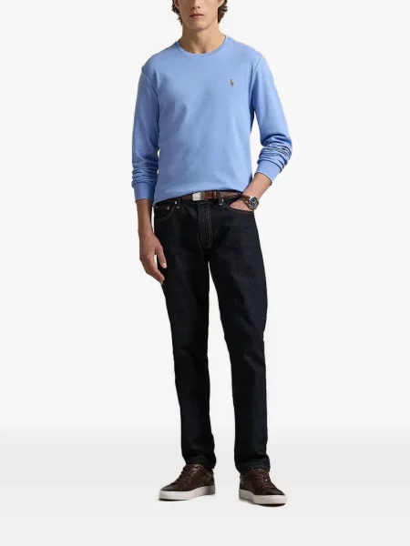 Odgovarati majica Polo Ralph Lauren s čipkom s izlizanim efektom zelena