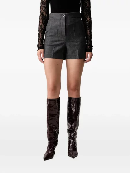 Pantaloni scurți Pinko cu model herringbone gri