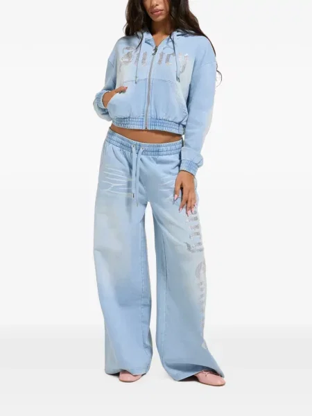 Stras hanorac cu glugă Juicy Couture albastru