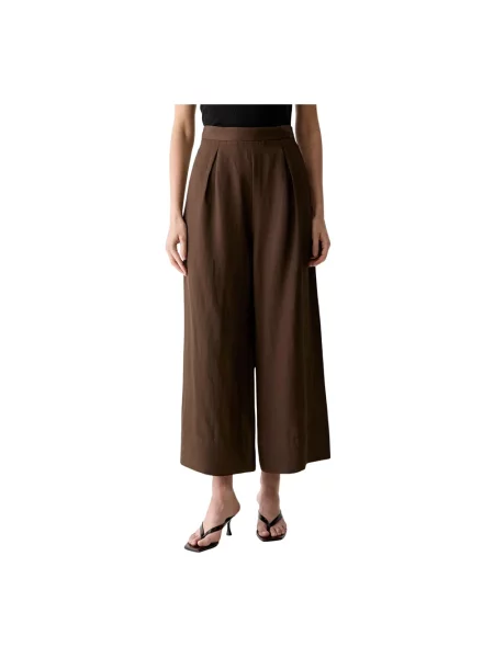 ViCOLO spodnie culottes z wiskozą brązowe
