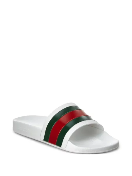 Papuci Gucci cu dungi alb