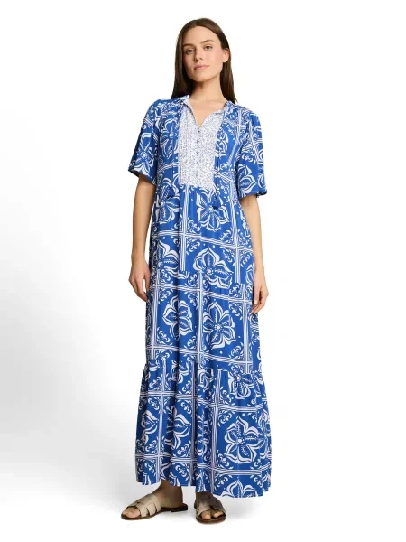TOM TAILOR Rochie albastru alb