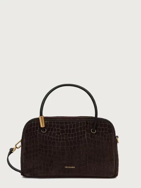 Trussardi geantă crossbody pentru femei din piele maro