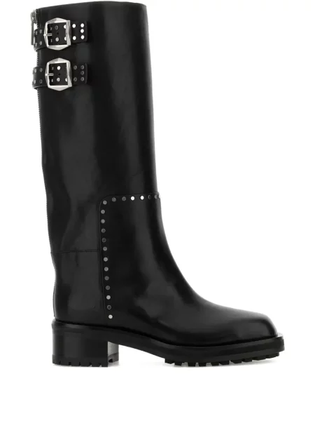 Botine Jimmy Choo cu cataramă cu tepi negru