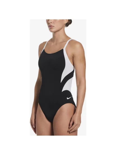 Strój kąpielowy Nike Swim Hydrastrong Fly One Piece czarno-biały 26 biały