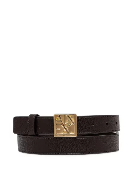 Curea Armani Exchange cu autograf maro