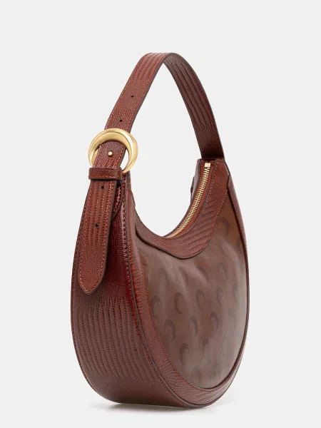 Δερμάτινη τσάντα Marine Serre Moon Airbrushed Leather Eclips καφέ