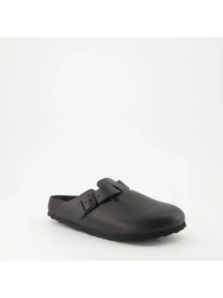 Klapki Birkenstock skórzane czarne