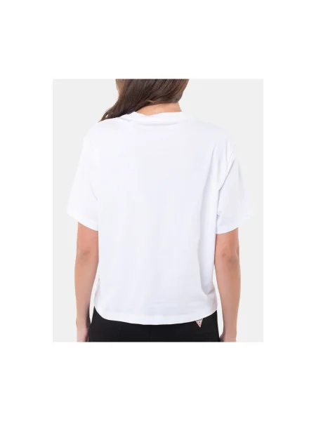 Tricou Guess Jeans scurt alb