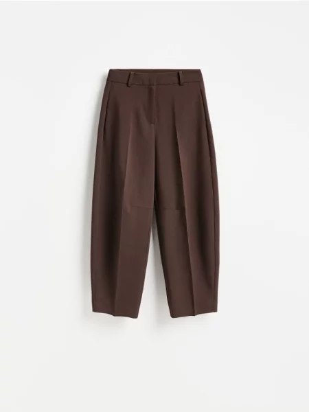 Reserved Pantaloni la dungă maro-închis maro