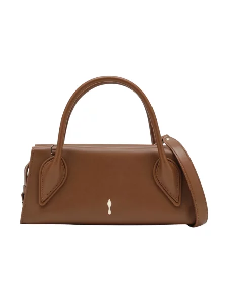 Torebka crossbody Christian Louboutin skórzana brązowa