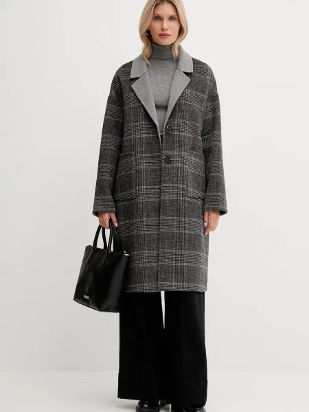 Вовняний светр Joop! гольф сірий