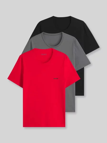 HUGO T-shirt T-SHIRT RN TRIPLET P czerwona