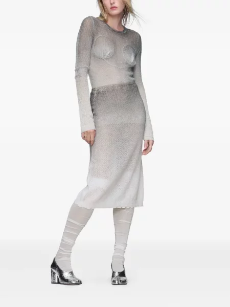 Midi sijonas Maison Margiela iki kelių pilka