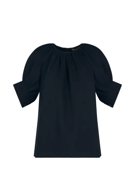 Bluză Oscar De La Renta de mătase albastru