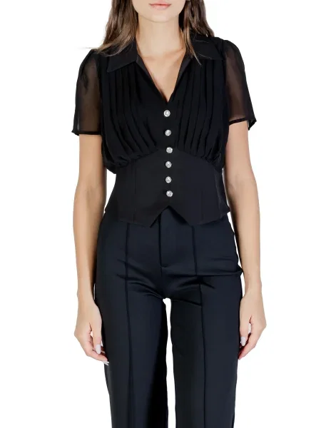 Bluzka Morgan De Toi z krótkim rękawem czarna