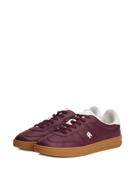 Sneakerși Tommy Hilfiger din piele maro