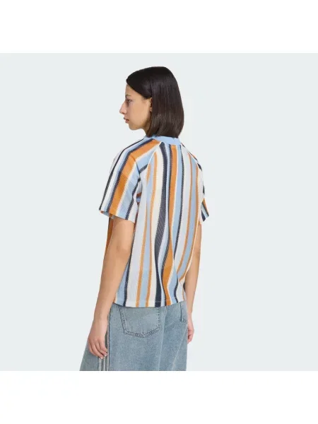 KOSZULKA ADIDAS ORIGINALS SUMMER GLOW O OBSZERNYM KROJU Z DZIANINY niebieska
