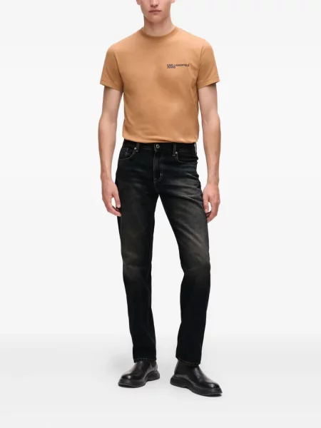 Blugi drepți Karl Lagerfeld Jeans negru