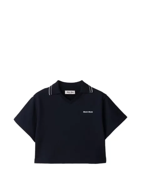 Decupat hanorac din fleece Miu Miu din fleece albastru