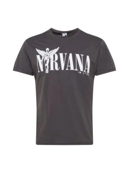 AMPLIFIED Tricou NIRVANA IN UTERO gri închis alb