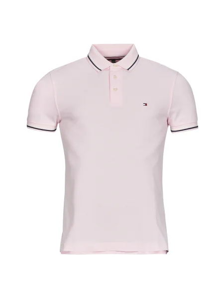 TOMMY HILFIGER Tričko pastelovo / červená / čierna / biela ružová