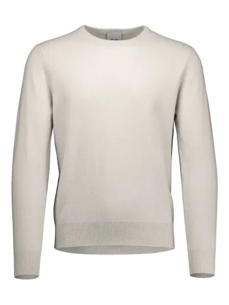 Кашмирен пуловер Allude с кръгло деколте бяло