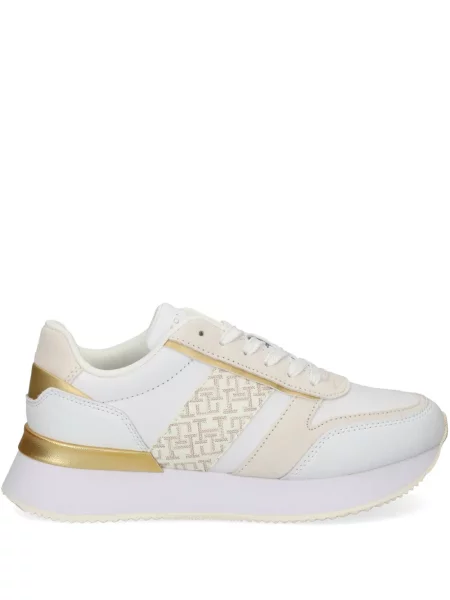 Sneakerși Tommy Hilfiger cu imagine alb