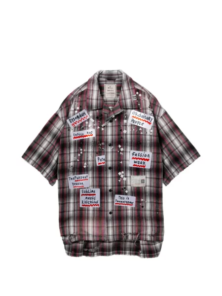 Karirana košulja Maison Mihara Yasuhiro karirani crna