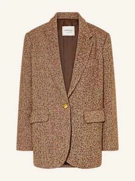 Ottod'ame Blezer Oversize Z Tweedu braun niebieska