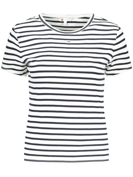 Тениска Tommy Jeans сиво бяло