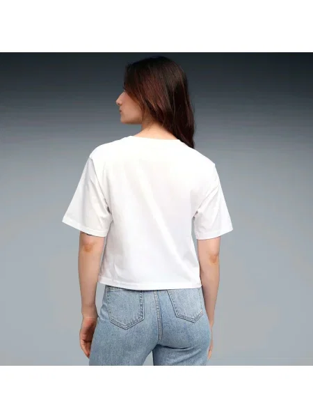 Decupat tricou Puma cu autograf alb