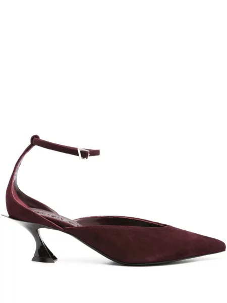 Полуотворени обувки Mugler червено