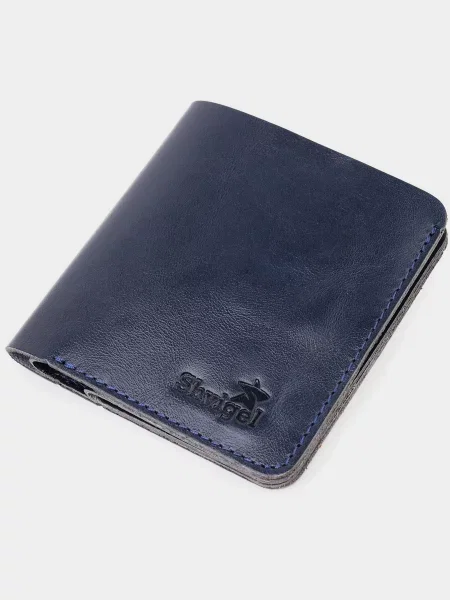 Кожаный кошелек Shvigel синий