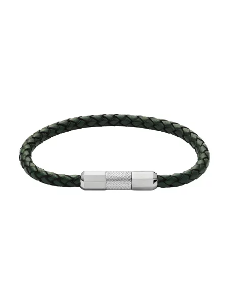 Кожена гривна Fossil зелено