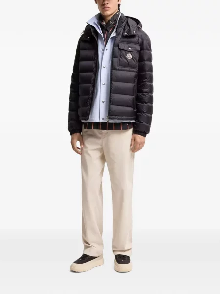 Geacă Moncler cu glugă negru