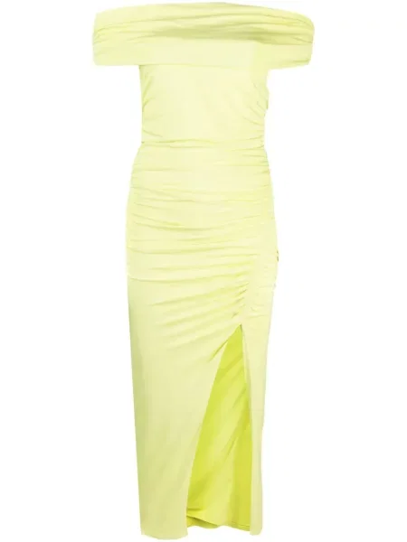 Rochie midi Self-portrait drapată verde