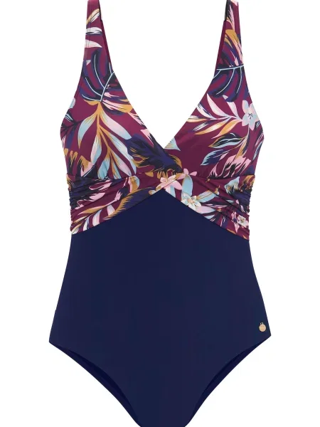 LASCANA Costum de baie întreg albastru noapte / albastru deschis / roz / bordeaux roșu