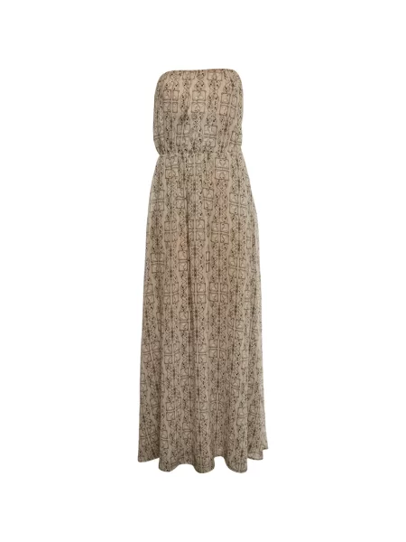 Rochie maxi Elisabetta Franchi cu imagine cu imprimeu abstract fără bretele