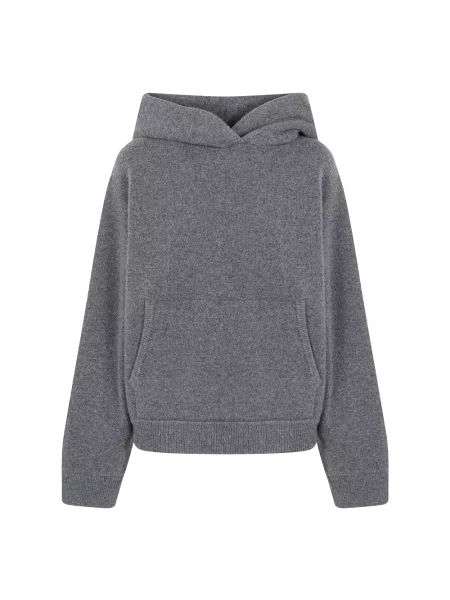 Bluza z kapturem Róhe z logo szara
