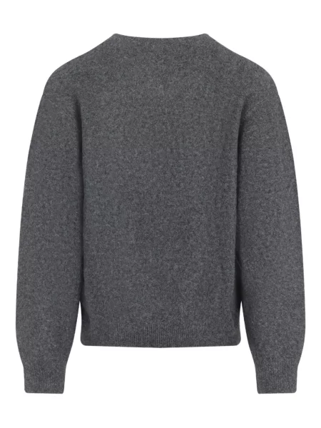 Pulover Carhartt Wip cu broderie cu decolteu rotund gri