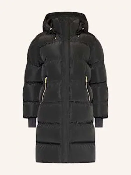 Neo Noir Płaszcz Pikowany Lucette Z Odpinanym Kapturem schwarz czarny