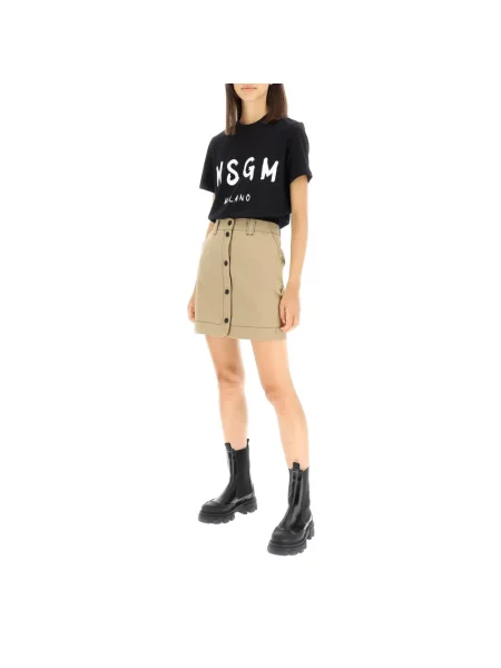 Koszulka Msgm z krótkim rękawem czarna