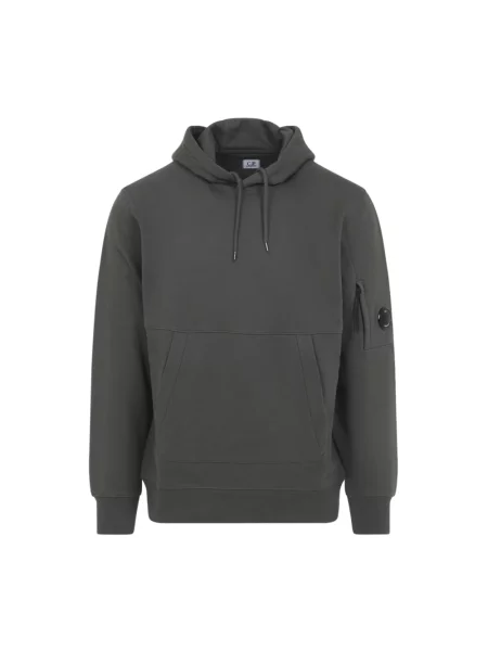 Lniana bluza z kapturem C.p. Company z kapturem szara